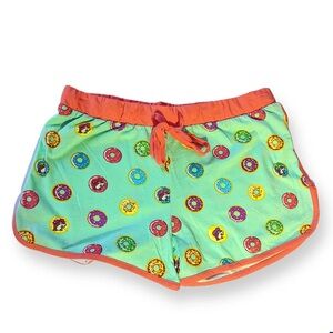 Buc-ee's | Blue and Peach Donut Disturb Pajama Shorts | Size Large
